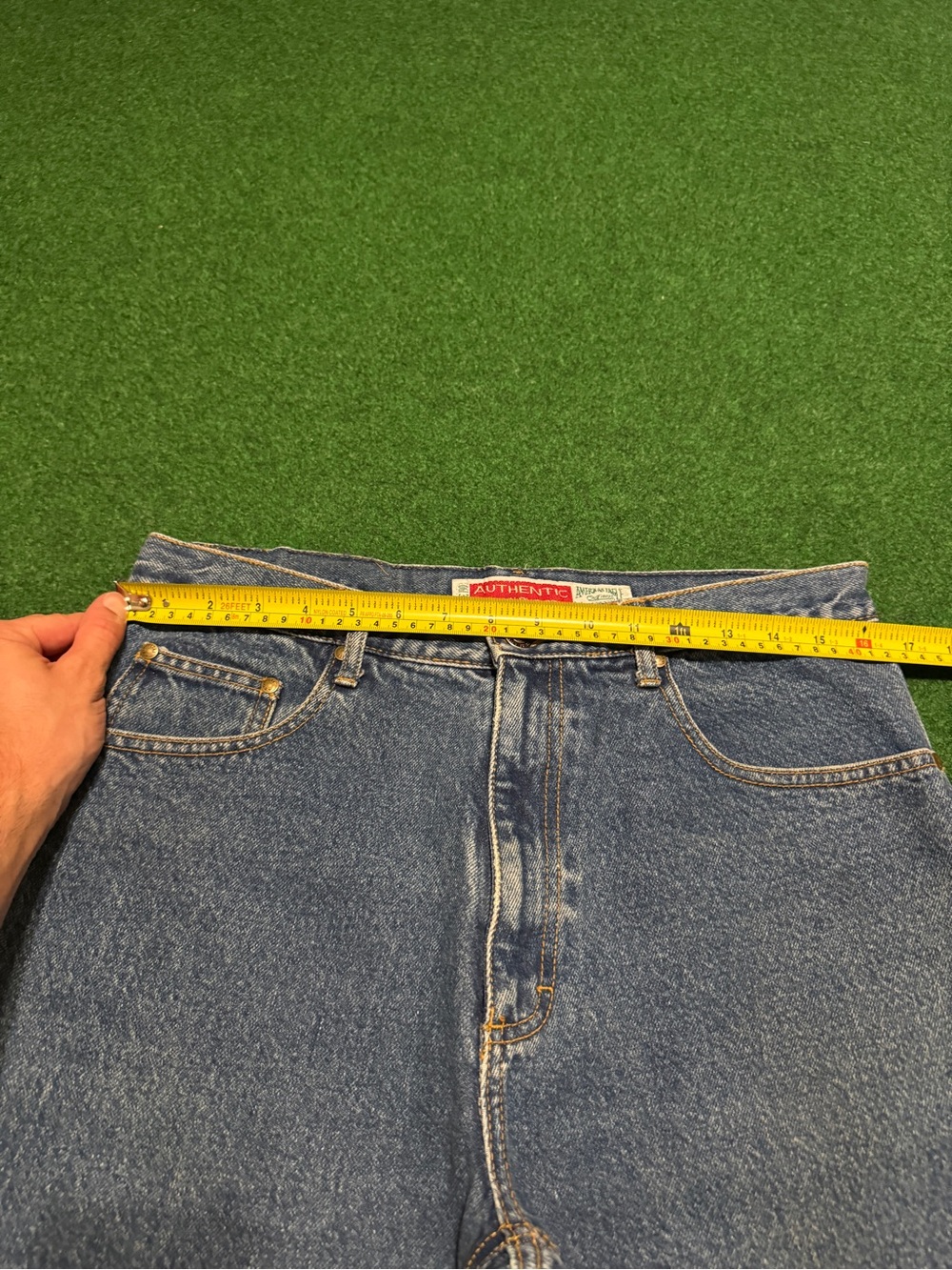 American Eagle Vintage Denim Shorts 90s 32 Medium Wash Jorts 12” - Picture 5 of 8